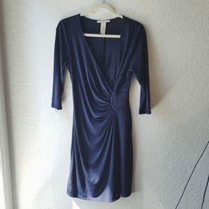 Navy wrap dress
